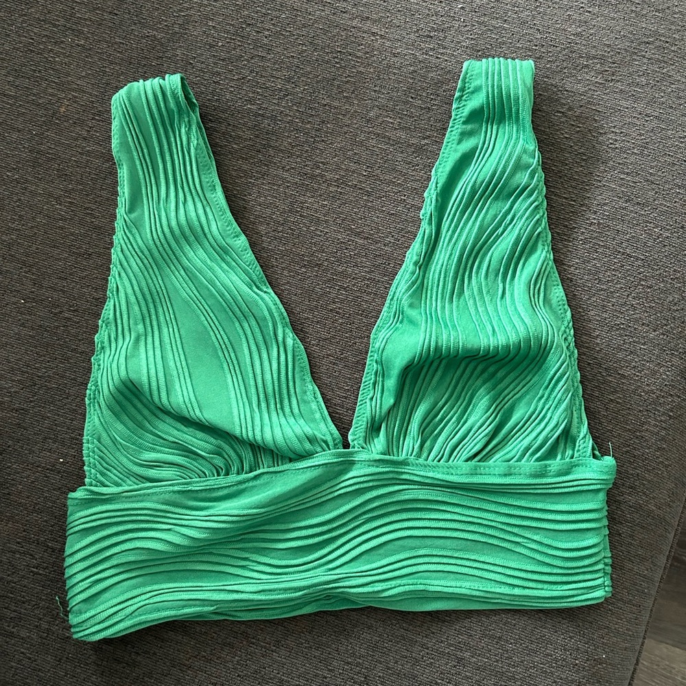 NWOT SHEIN Emerald Green Textured Top